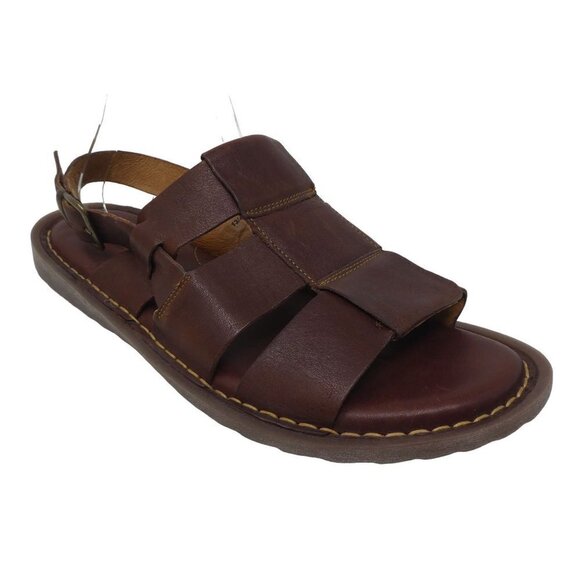 Born Surf Red Brown Leather Open Toe Fisherman Comfort Sandals Mens 13 - Picture 1 of 13